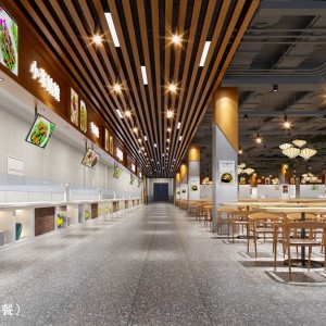 大学食堂餐厅设计装修效果图