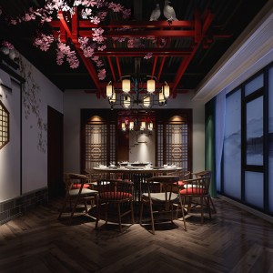 中式餐厅风格装修效果图