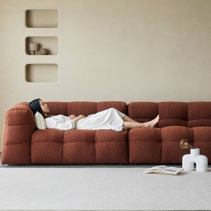 沙发 现代大小户型客厅直排三人一字型布艺沙发 意式设计师绒布棉麻沙发风格家具可定制