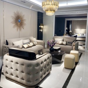 意式轻奢沙发组合别墅套房港式拉扣现代简约客厅高端家具定制