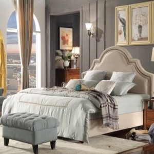 美式法式实木床1.8米双人床婚床软包欧式复古新古典1.5米公主床