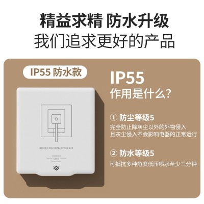 【IP55级防水】嵌入式插座图2