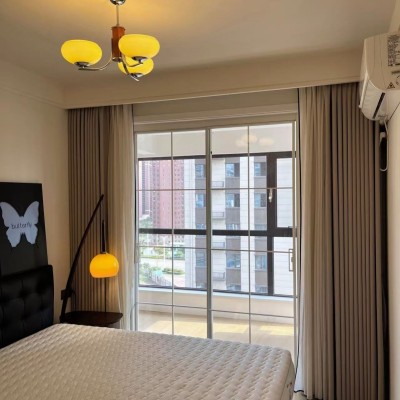 遮光雪尼尔丨奶茶色系雪尼尔暗纹窗帘超美图3